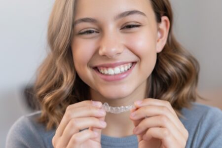 Invisalign Teen und Invisalign First – unsichtbare Zahnschienen für Kinder und Jugendliche bei Skyline Kieferorthopädie Frankfurt am Main im Europaviertel.